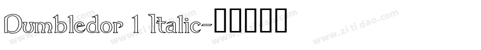 Dumbledor 1 Italic字体转换
